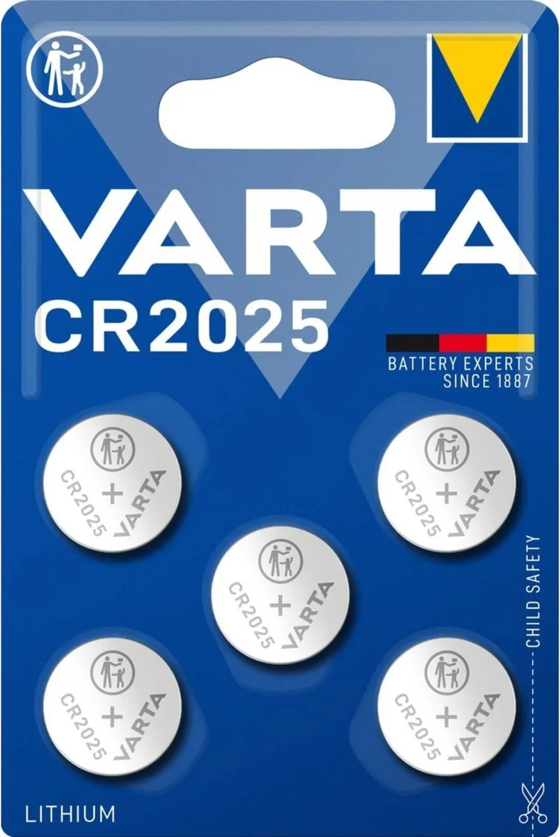 Varta LITHIUM Coin Batterijen CR2025 Blister 5 stuks