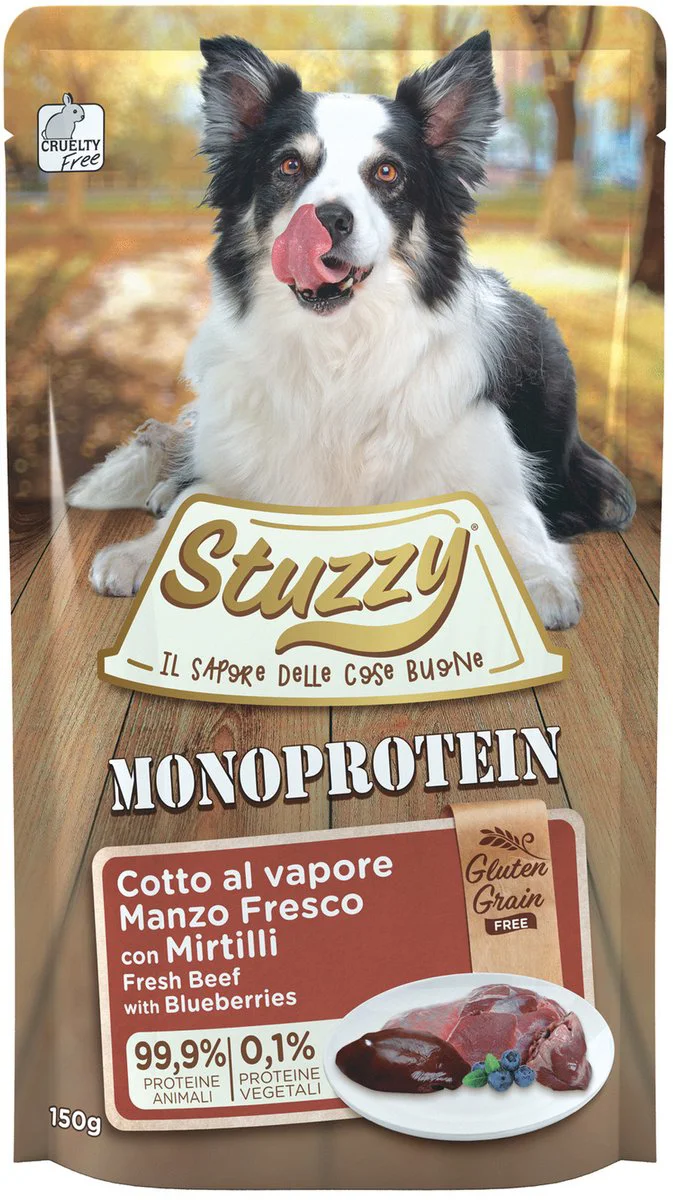Stuzzy Hondenvoer Monoprotein Graanvrij Rund - Bosbes 150 gr