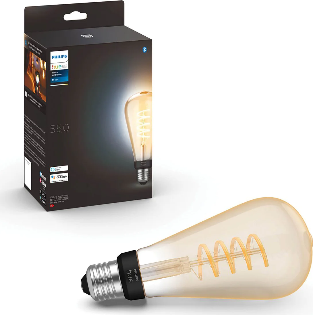 Philips Hue Filamentlamp White Ambiance Edison XL ST72/E27