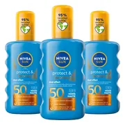 3x NIVEA Sun Protect & Bronze Zonnebrand SPF 50 200 ml