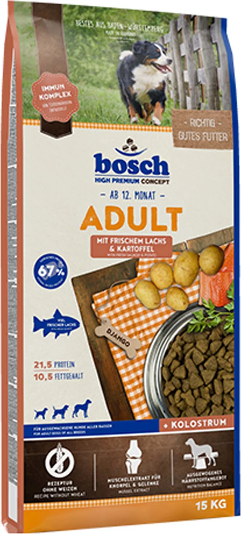 Voer BOSCH Volwassen Zalm Aardappelen 15 kg