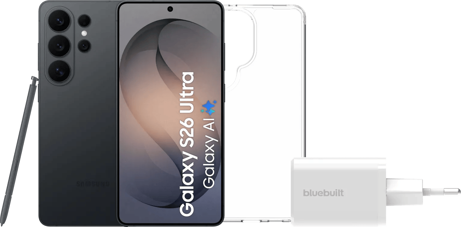 Samsung Galaxy S26 Ultra 256GB Zwart 5G + Basis Accessoirepakket