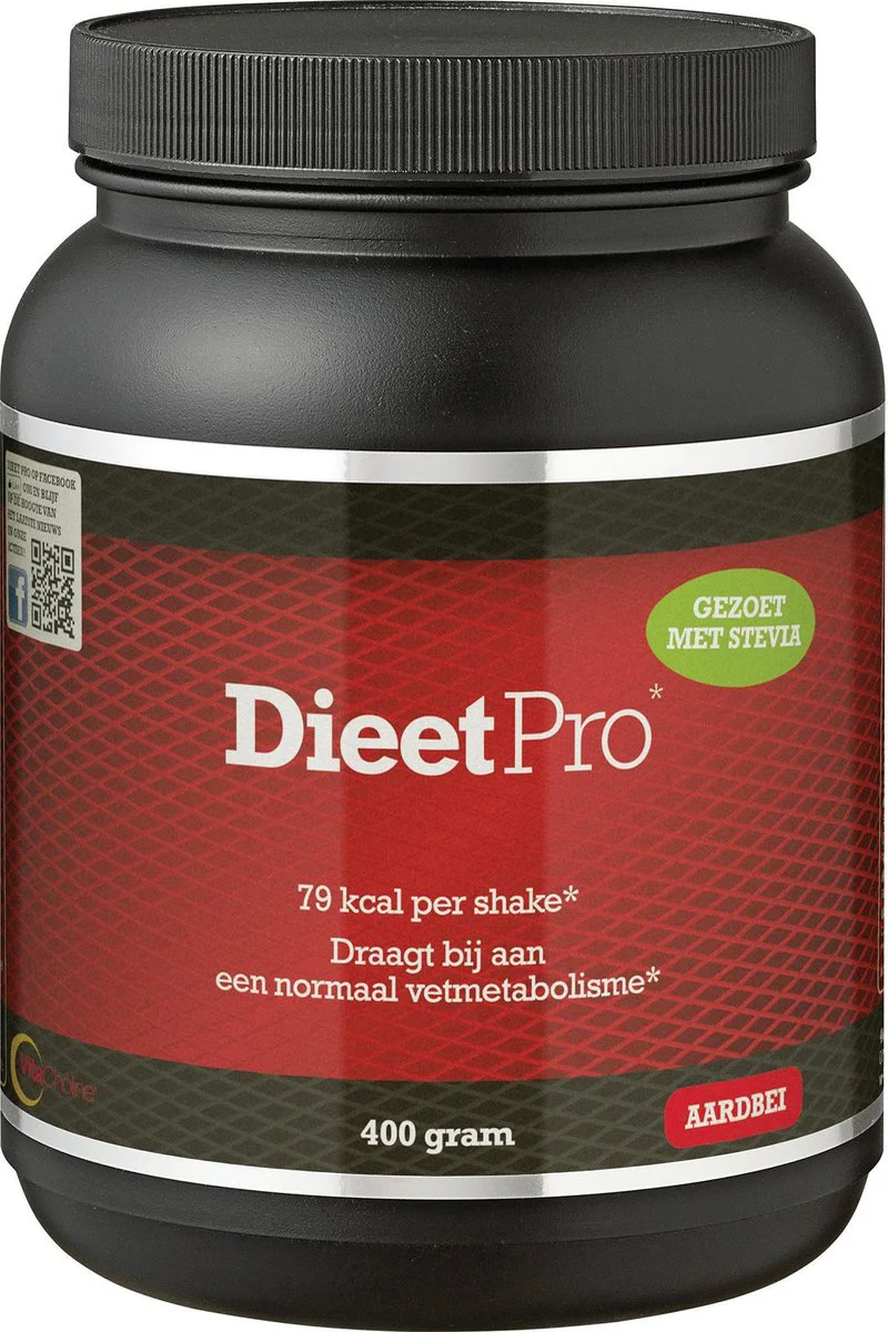 DieetPro Shake - Aardbei Met Stevia 400GR