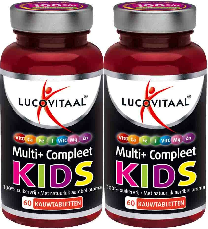 2x Lucovitaal Multi+ Compleet Kids 60 tabletten