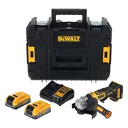 DeWALT DCG404S2T Compacte accu haakse slijper 125mm 18V XR POWERSTACK 3.5Ah in TSTAK