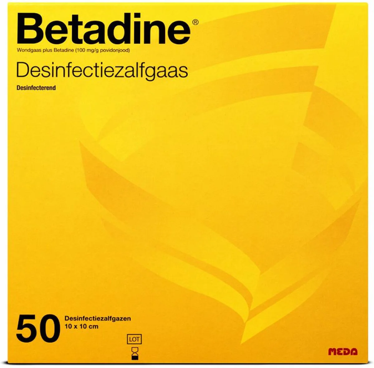 Betadine Desinfectie Zalfgaas 10x10cm 50ST
