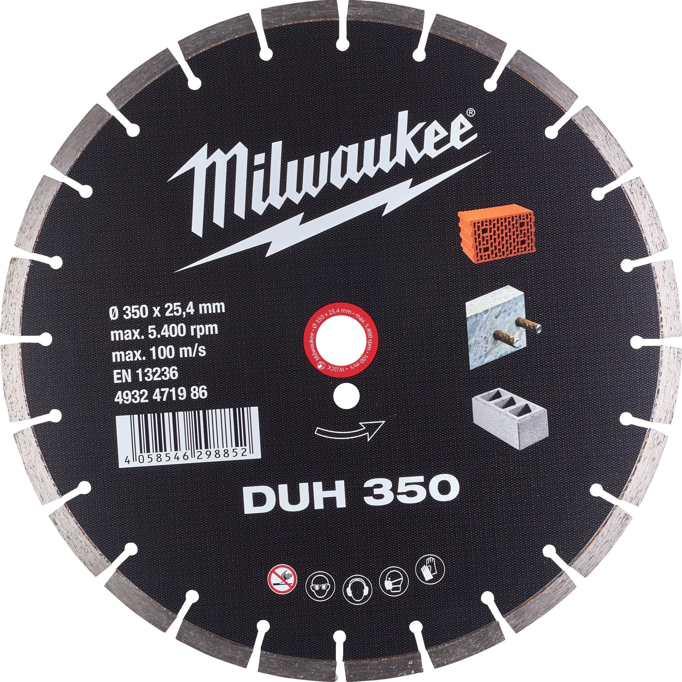Milwaukee Diamantzaagblad DUH 350 mm - 4932471986