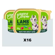 16x Edgard & Cooper Kattenvoer Pate Lam - Kip 85 gr