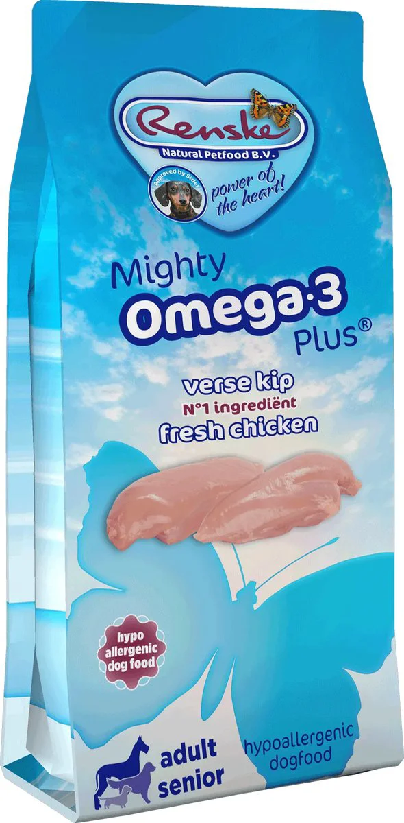 Renske Mighty Omega-3 Plus Hondenvoer Kip 12 kg