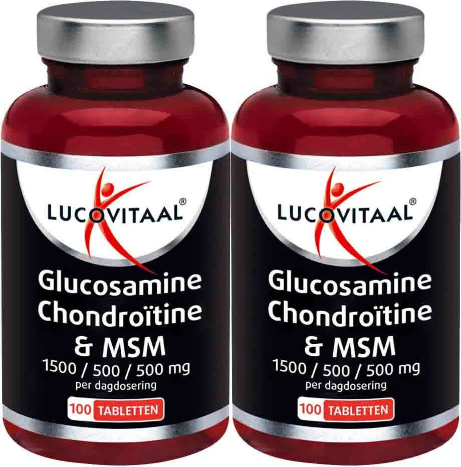 2x Lucovitaal Glucosamine Chondroïtine & MSM 100 tabletten