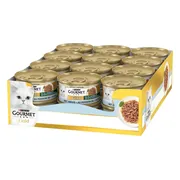 24x Gourmet Gold Kattenvoer Nat Blik Malse Lekkernijen Zeevis 85 gr