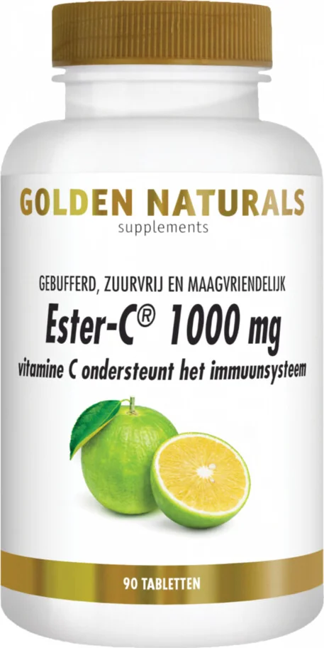 2x Golden Naturals Ester-C 1000mg Vegan 90 tabletten