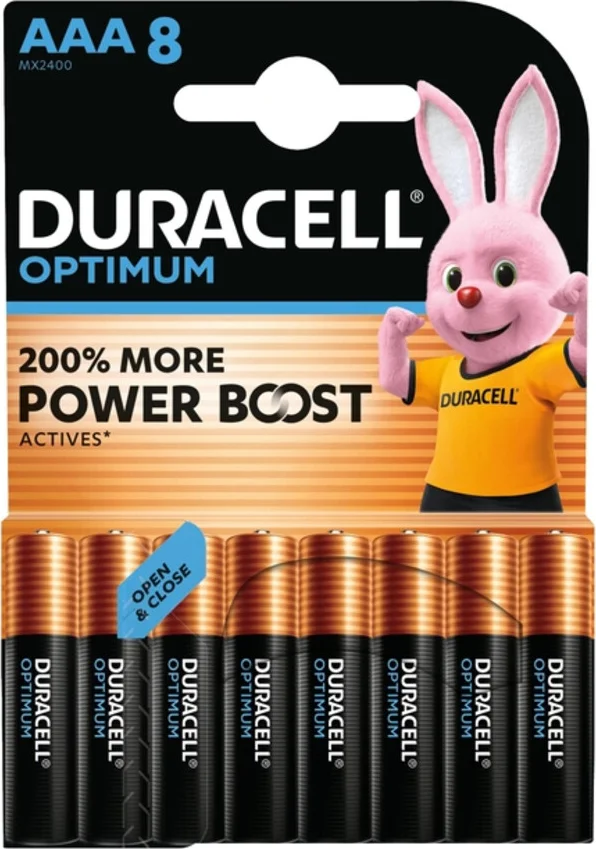10x Duracell Alkaline Batterijen Optimum AAA 8 stuks
