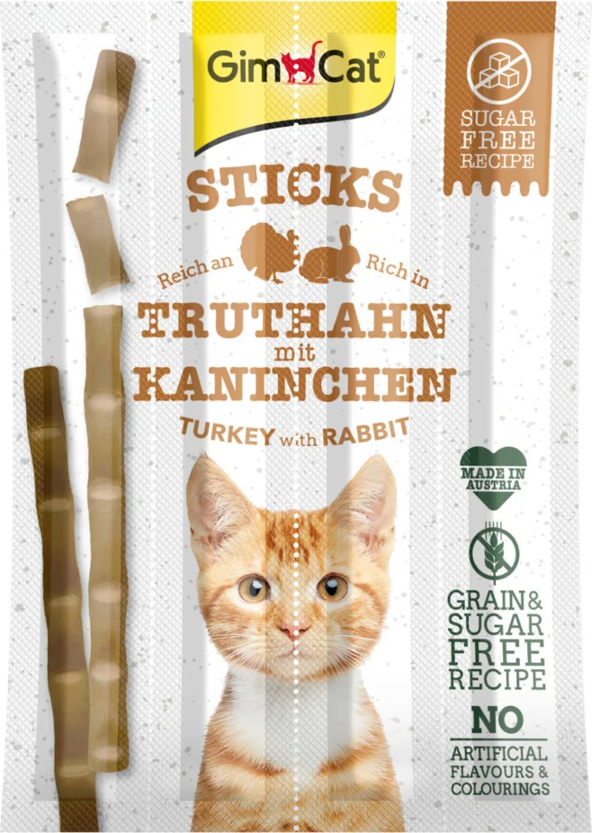 24x GimCat Sticks Kalkoen & Konijn 4 stuks