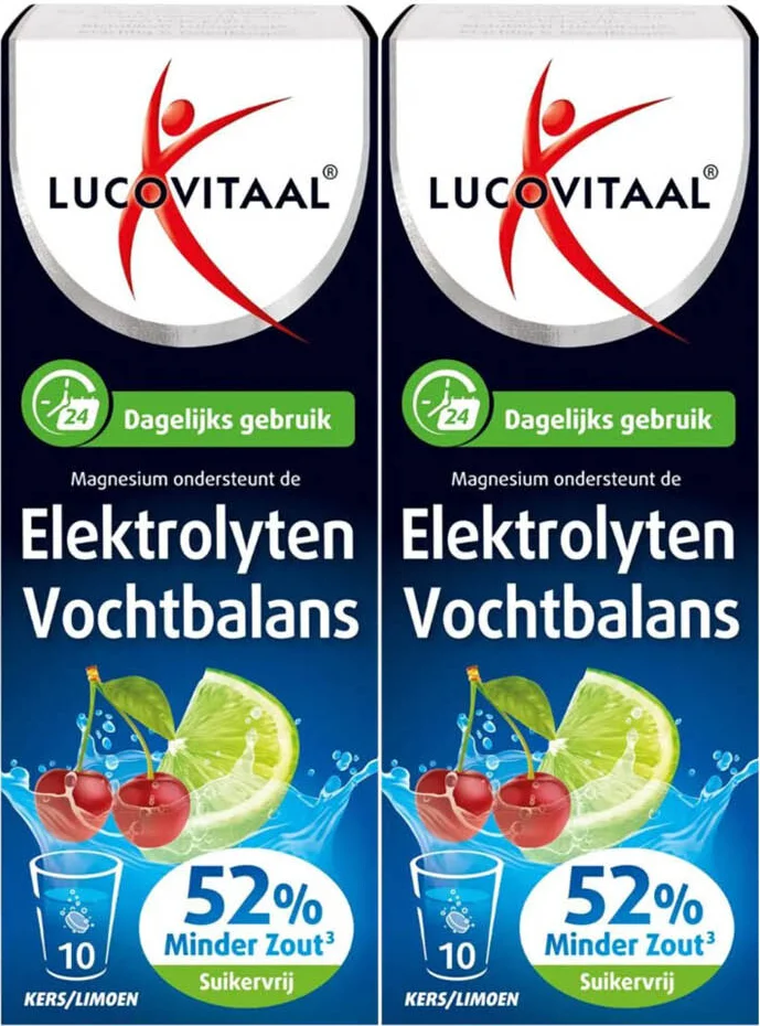 2x Lucovitaal Elektrolyten Vochtbalans 10 bruistabletten