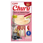 Ciao Churu Puree Senior 10+ Kattensnack Tuna & Salmon 4 x 14 gr