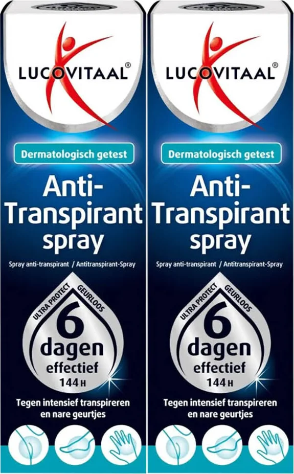 2x Lucovitaal Anti-Transpirant Spray 40 ml