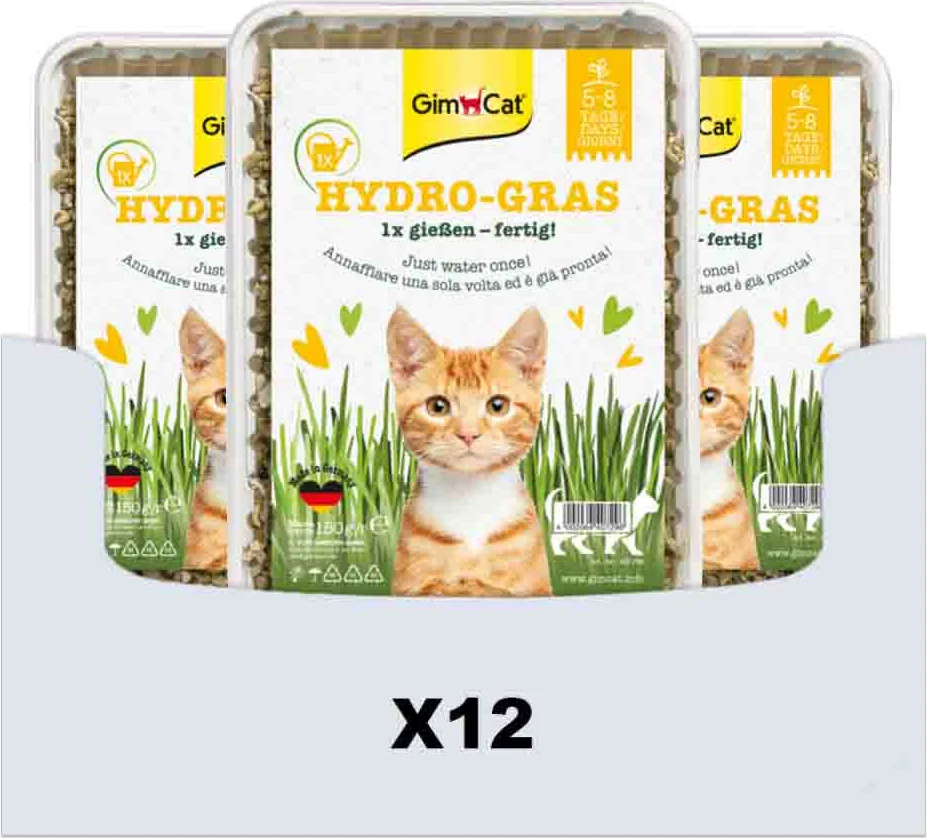 12x GimCat Hydro-Gras 150 gr