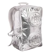 LEGO Rugzak in de vorm van een steen - metallic zilver