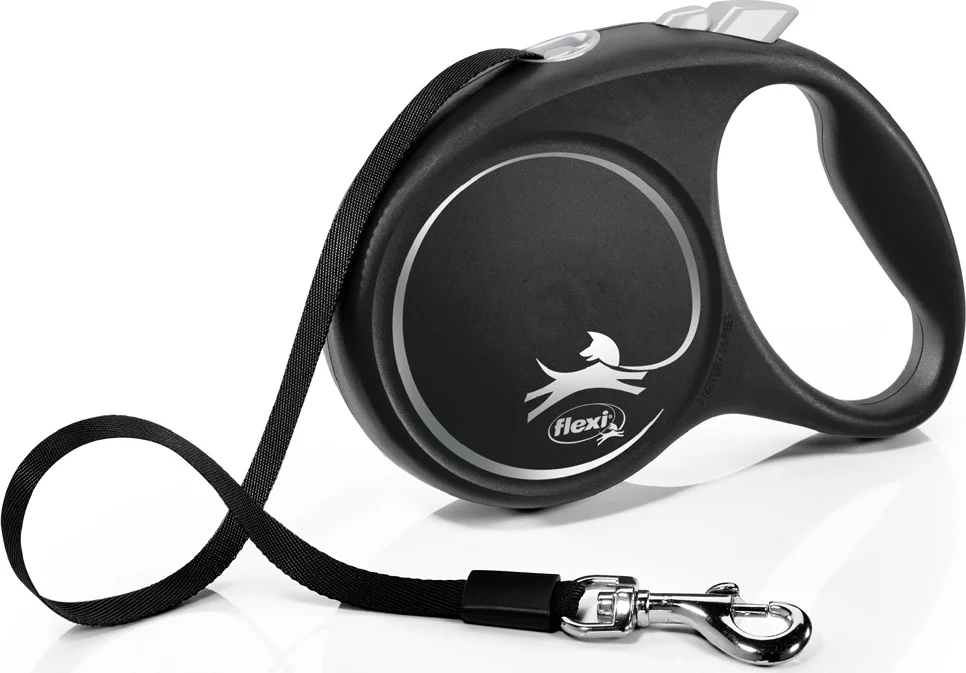 Flexi Black Design - Rollijn Hondenriem - L - 5 Meter - Grote en Actieve Honden