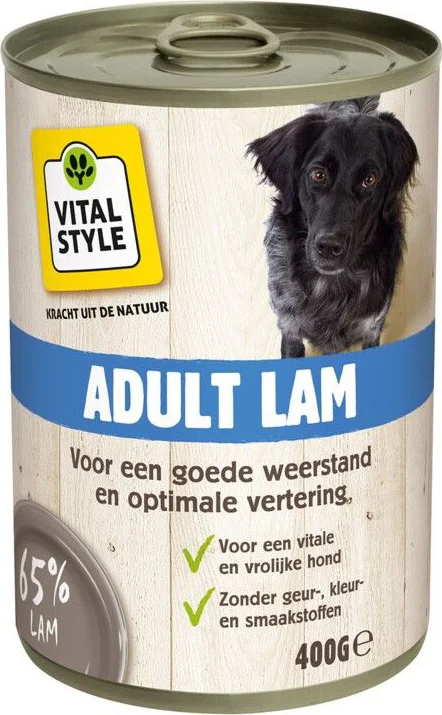 Vitalstyle Hondenvoer Bik Lam 400 gr