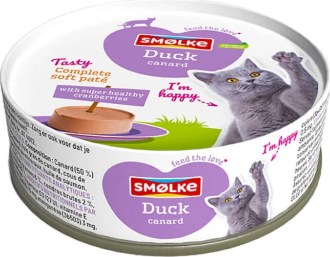 Smolke Kattenvoer Soft Paté Eend 80 gr