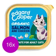 16x Edgard & Cooper Kattenvoer Adult Bio Paté Zalm - Kip 85 gr