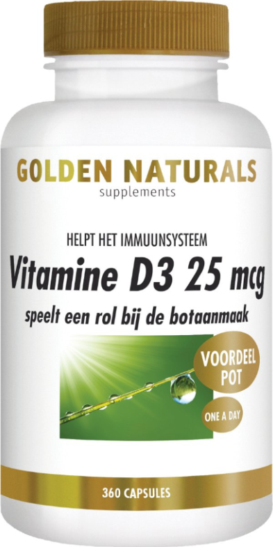 Golden Naturals Vitamine D3 25mcg 360 softgels