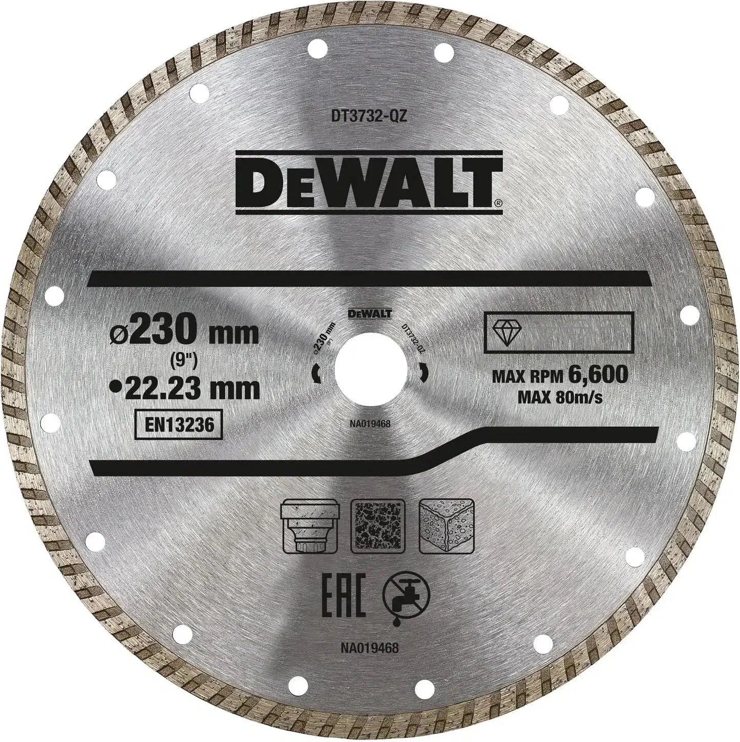 DeWALT DT3732 Diamantschijf Turbo 230x22,23mm