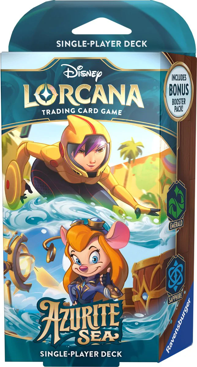 Disney Lorcana Azurite Sea Starter Deck Jim Hawkins & Tigger