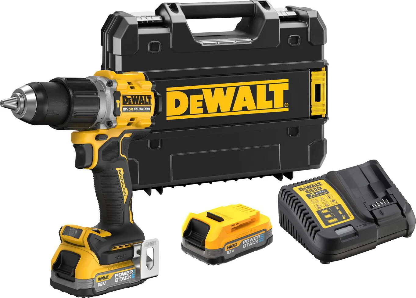 DeWALT DCD805E2T Compacte accu klop-/schroefboormachine 18V XR 1.7Ah POWERSTACK in TSTAK
