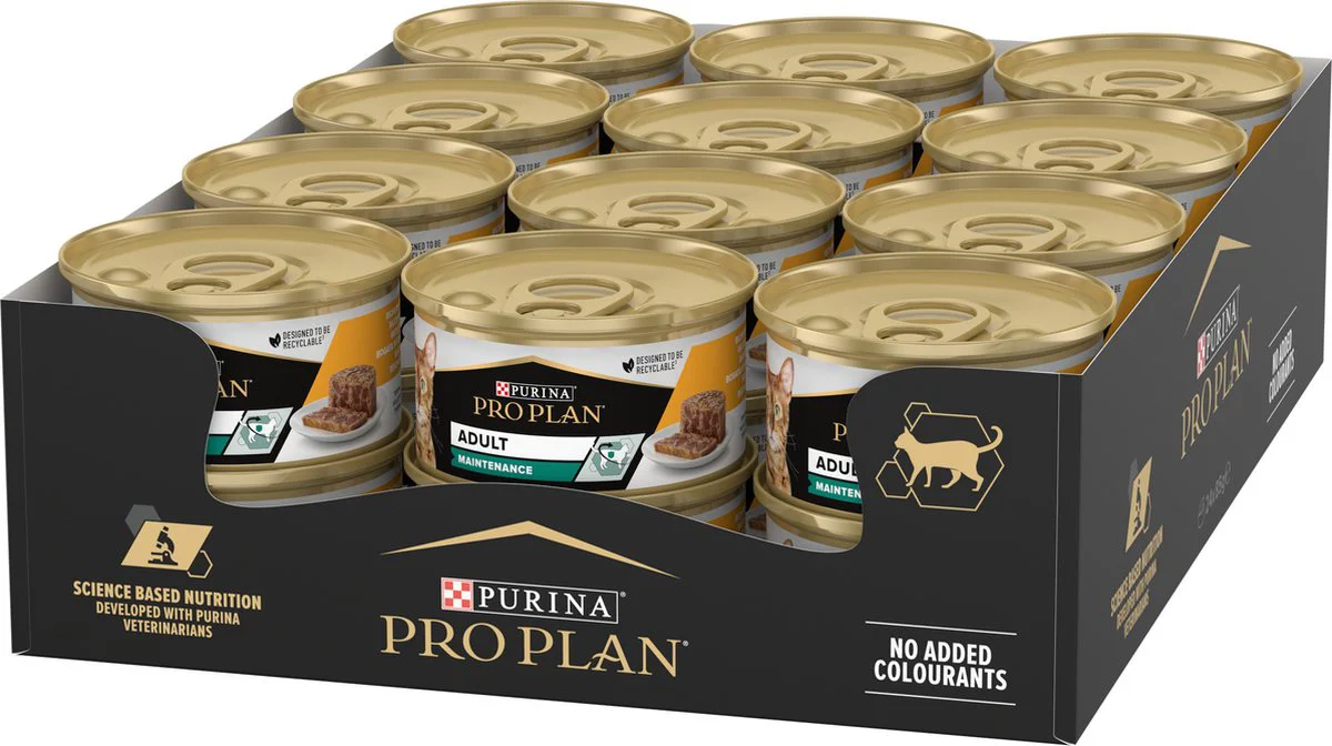 24x Pro Plan Kattenvoer Nat Adult Paté Kip 85 gr