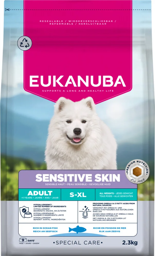 Eukanuba Hondenvoer Droog Special Care Adult Sensitive Skin 2,3 kg