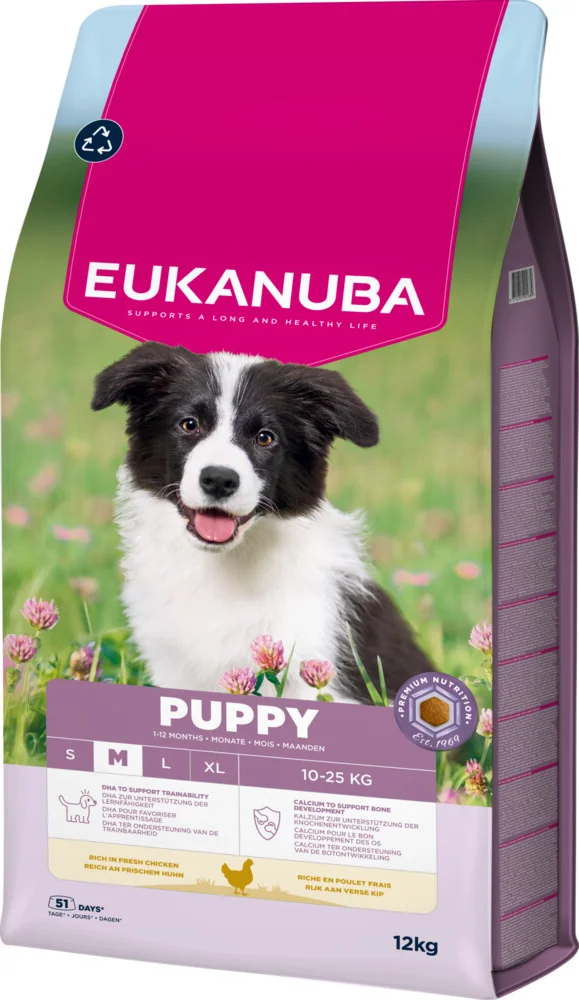 Eukanuba Hondenvoer Droog Life Care Dog Puppy Medium Kip 12 kg