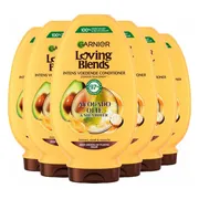 Garnier Loving Blends Avocado Olie & Shea Boter Conditioner - Ultra Voedend - Voor Zeer Droog, Golvend of Krullend Haar - 6x250 ml