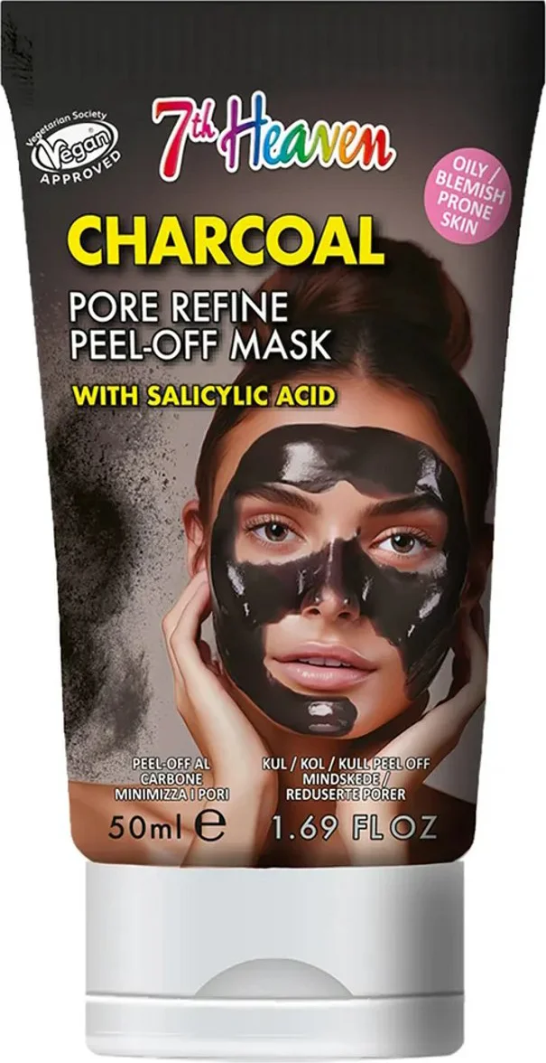 7th Heaven Charcoal Porien Verfijnende Peel-Off Masker met Salicylzuur 50ML