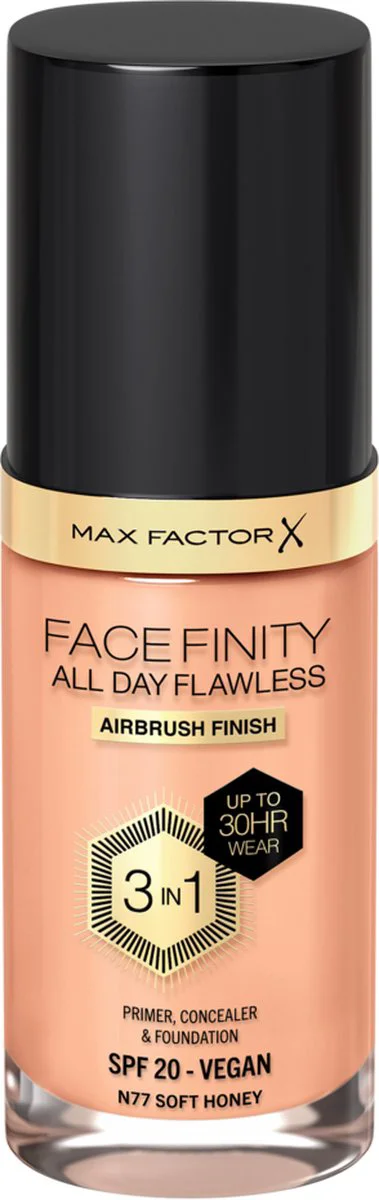 Max Factor Facefinity All Day Flawless Foundation N77 Soft Honey 34 ml