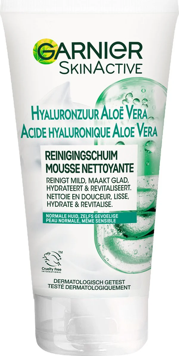 Garnier SkinActive Hyaluronzuur Aloë Vera Gezichtsreinigingsschuim 150 ml