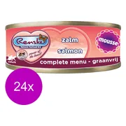 24x Renske Mousse Kattenvoer Nat Zalm 70 gr