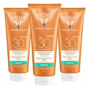 3x Vichy Capital Soleil Beach Protect Hydraterende Zonnebrand Melk SPF30 300 ml