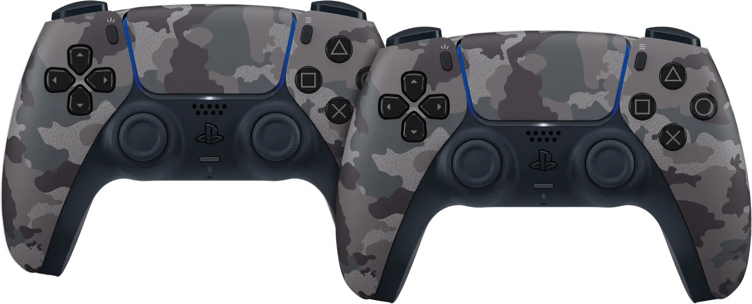 Sony PlayStation 5 DualSense Controller Grey Camo Duo Pack