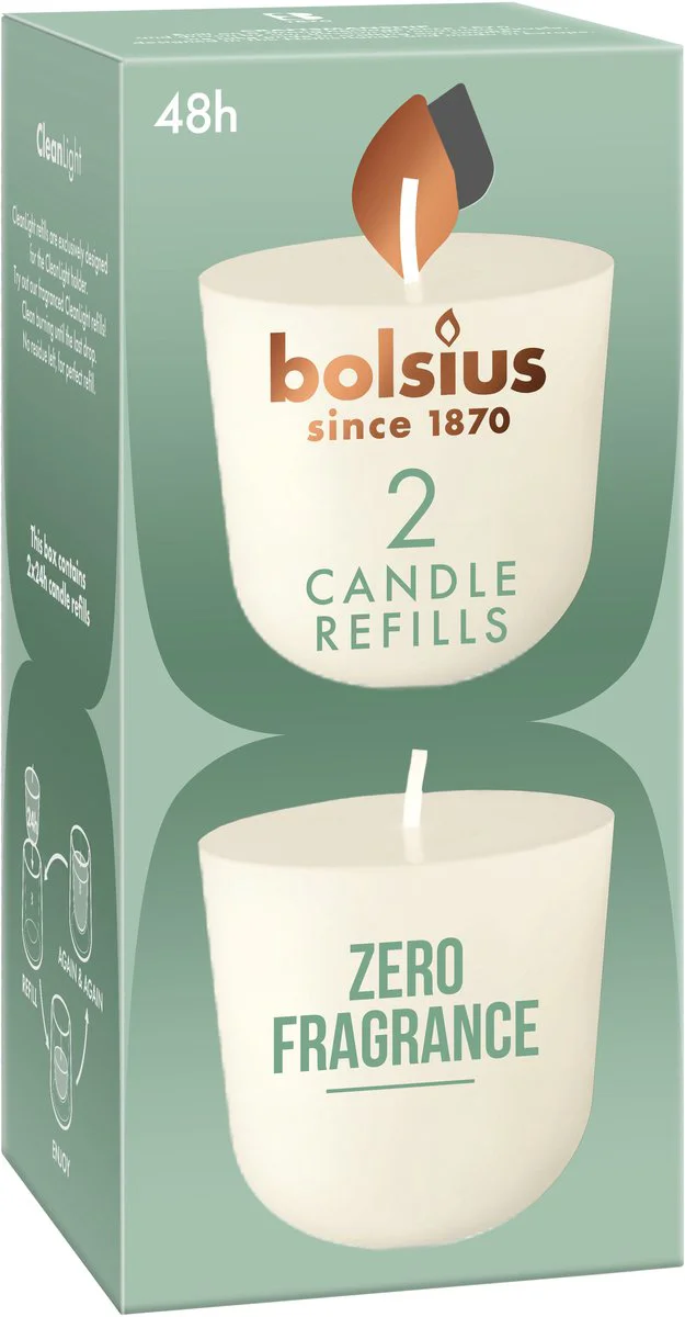 Bolsius Zero Fragnance Candle Refills 2ST