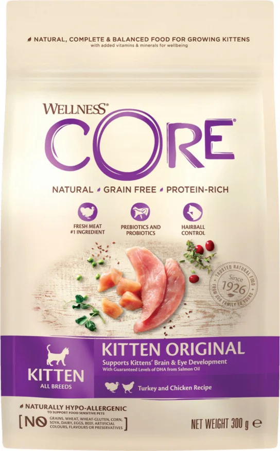 Wellness Core Kattenvoer Kitten Kalkoen - Zalm 300 gr