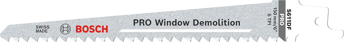 Bosch Professional S611DF PRO Reciprozaagblad 150mm Window Demolition VE=5 - 2608656258