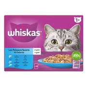 2x Whiskas 1+ Vis Selectie in Gelei Maaltijdzakjes Multipack 24 x 85 gr