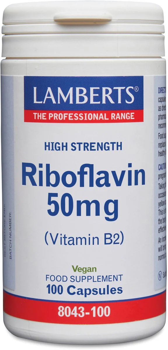 Lamberts Riboflavine 50mg Capsules 100VCP