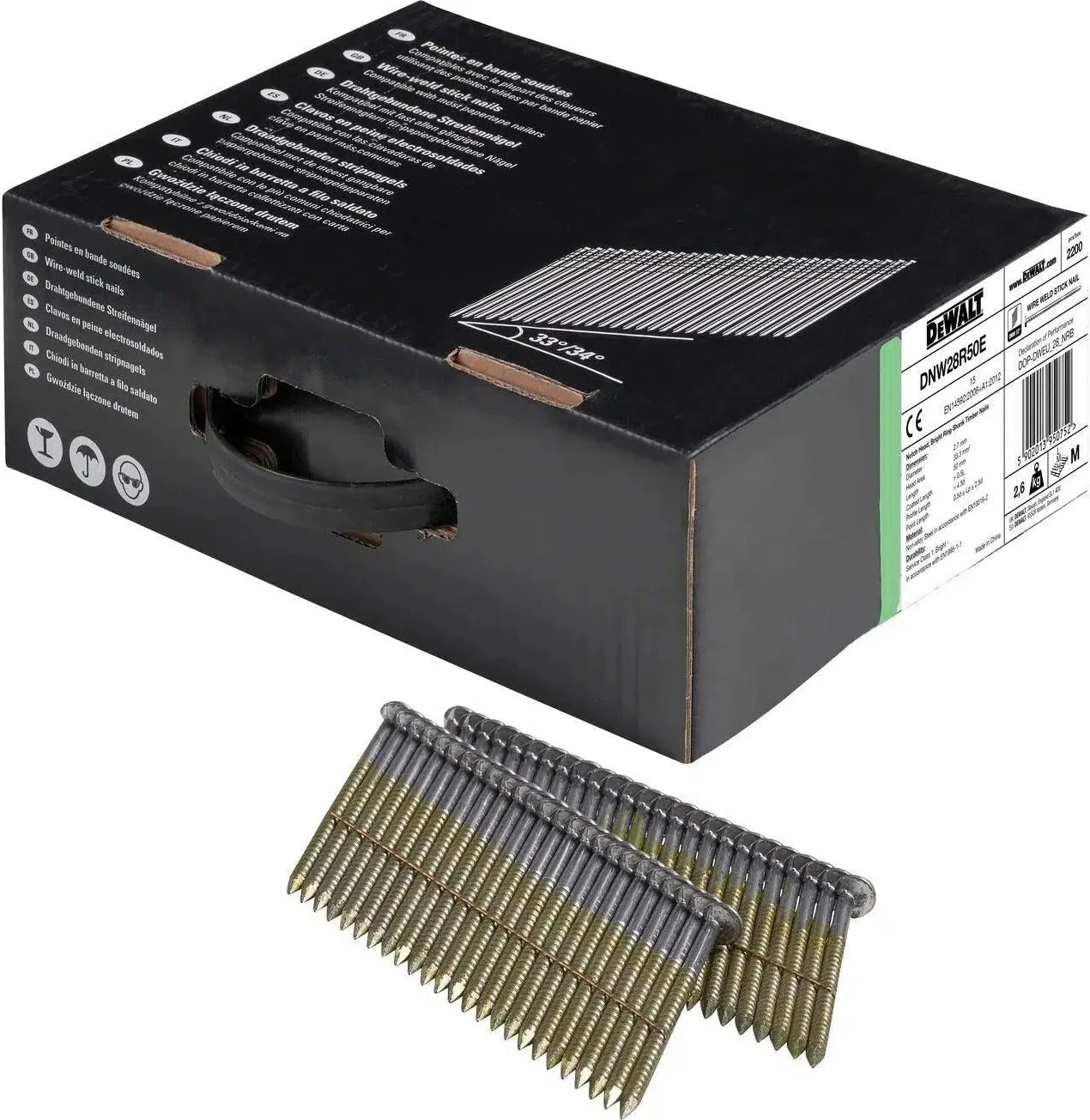 DeWALT DNW28R50E Constructienagel W-WIRE 2.8x50mm Geringd VE=2200