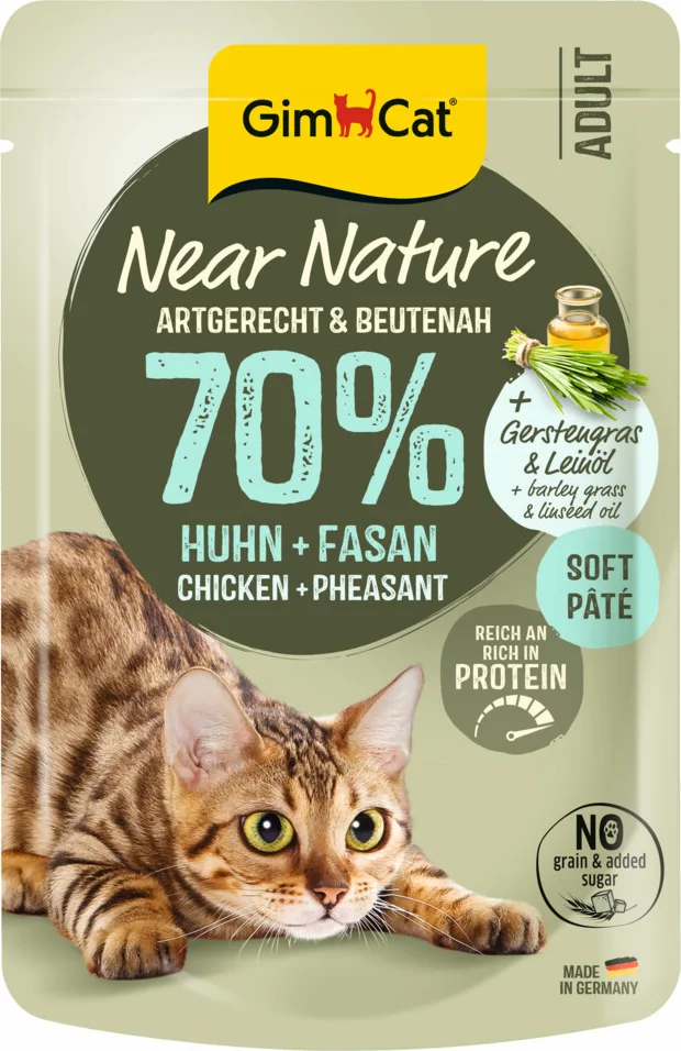 GimCat Kattenvoer Near Nature Kip & Fazant 85 gr