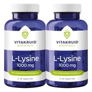 2x Vitakruid L-Lysine 1000 mg 90 tabletten