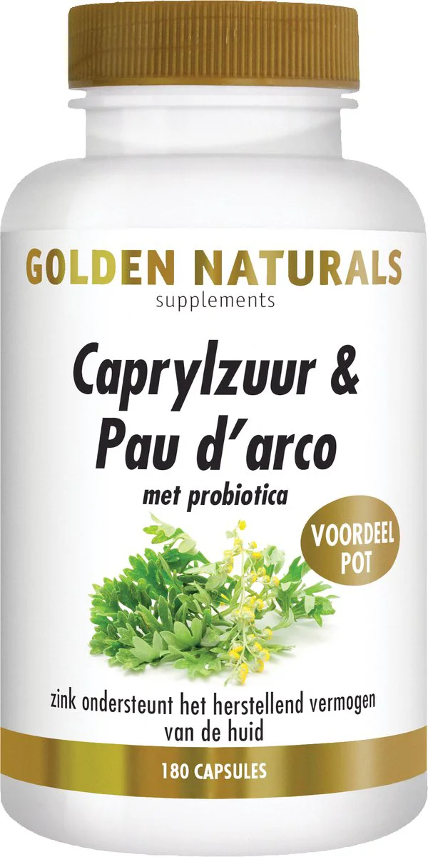 Golden Naturals Caprylzuur & Pau d'arco Probiotica 180 vegacapsules